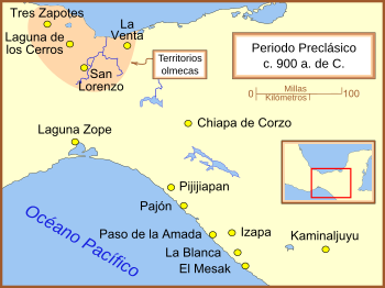 Archivo:SE Mesoamerican Formative Period sites-es