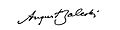 Signature of August Zaleski (1968)