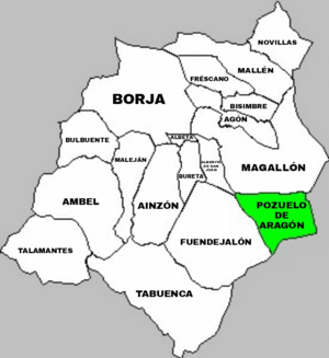 Archivo:Situación de Pozuelo de Aragón en la comarca del Campo de Borja