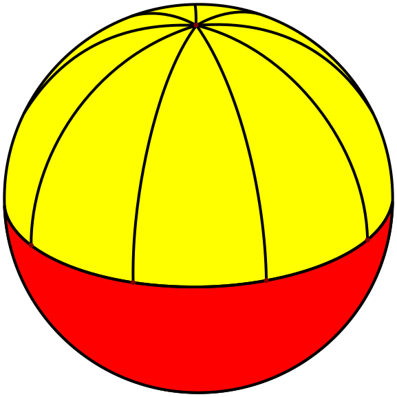 Spherical enneagonal pyramid