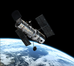 Archivo:The Hubble Space Telescope in orbit