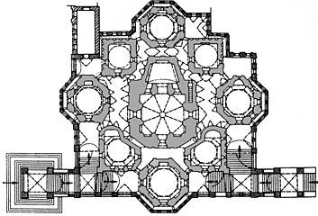 Trinity Cathedral Moscow - first floor plan