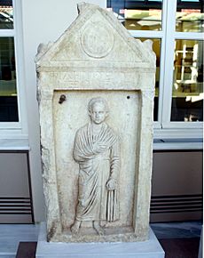 Archivo:0995 - Keramikos Museum, Athens - Grave stele for Philetos - Photo by Giovanni Dall'Orto, Nov 12 2009