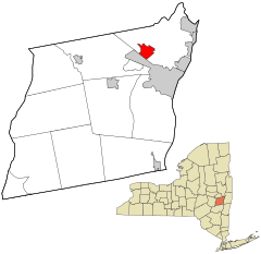 Albany County New York incorporated and unincorporated areas Colonie (village) highlighted.svg