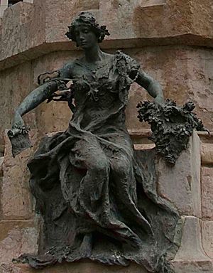 Archivo:Alegoría de Zaragoza en el Monumento a los mártires