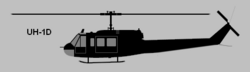 Archivo:Bell UH-1D Iroquois profile silhouette