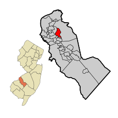 Camden County New Jersey Incorporated and Unincorporated areas Haddonfield Highlighted.svg