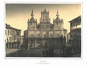 Archivo:Casa del Ayuntamiento, Astorga, 1855