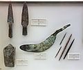 Copper knife, spearpoints, awls, and spud, Late Archaic period, Wisconsin, 3000 BC-1000 BC - Wisconsin Historical Museum - DSC03436