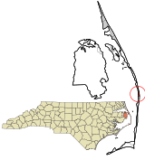 Dare County North Carolina incorporated and unincorporated areas Rodanthe highlighted.svg