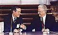 George H. W. Bush and Boris Yeltsin 1993