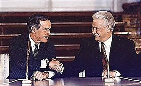 Archivo:George H. W. Bush and Boris Yeltsin 1993