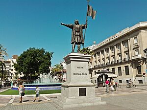 Archivo:Huelva - Monumento a Cristóbal Colón en la Plaza de las monjas