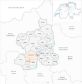 Karte Bezirk Brugg Gemeindeveraenderungen 2014