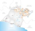 Karte Gemeinden des Bezirks Lavaux-Oron 2012