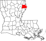 Map of Louisiana highlighting Madison Parish.svg