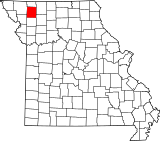 Map of Missouri highlighting Gentry County.svg