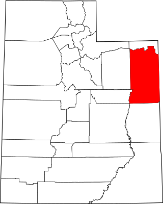Map of Utah highlighting Uintah County.svg