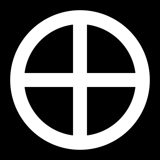 Maru ni Jū-monji (Kutsuwa) inverted
