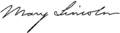 Mary Lincoln Signature