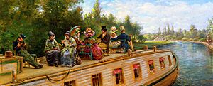 Archivo:Nearing the Bend by Edward Lamson Henry, pencil and watercolor