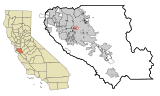 Santa Clara County California Incorporated and Unincorporated areas Sunol-Midtown Highlighted.svg