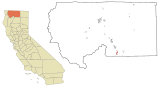 Siskiyou County California Incorporated and Unincorporated areas Dunsmuir Highlighted.svg