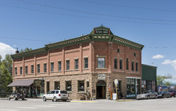 The 1905 Bauer Bank Block commercial building, constructed in Mancos, Colorado, by George Bauer, the town's most prominent banker and businessman LCCN2015632618.tif