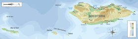 Mapa del archipiélago de Socotora.