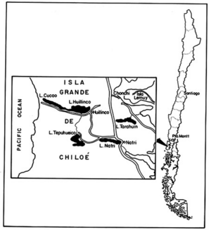 Archivo:Ubicacion de los lagos Natri, Tepuhueico, Tarahuín, Cucao and Huillinco