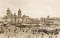 Una vista de la Plaza Mayor y Catedral Metropolitana en 1916