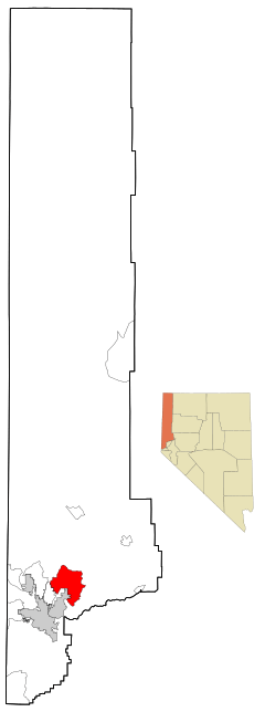 Washoe County Nevada Incorporated and Unincorporated areas Spanish Springs Highlighted.svg