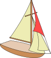 Yacht flying jib