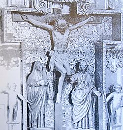 Archivo:Antiguo Calvario del retablo de la Parroquia del Sagrario