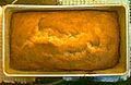Banana bread in loaf pan
