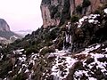Cascata di lequarci in inverno