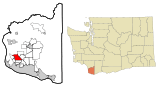 Clark County Washington Incorporated and Unincorporated areas Salmon Creek Highlighted.svg