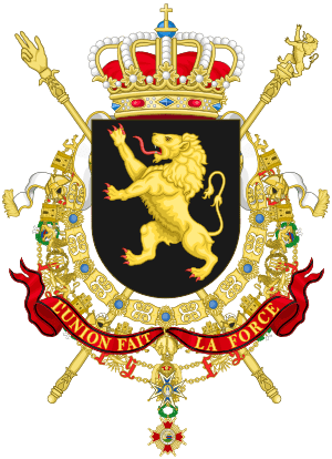 Archivo:Coat of Arms of King Baudouin of Belgium (Spanish Variant)