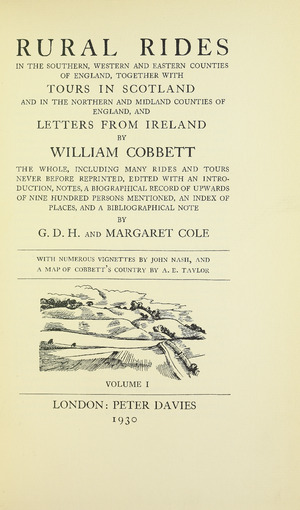Archivo:Cobbett - Rural rides in the southern, western and eastern counties of England, 1930 - 5214769