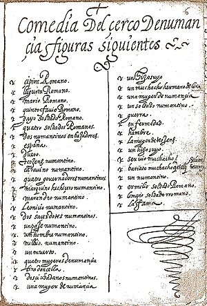 Archivo:El cerco de Numancia (manuscrito)
