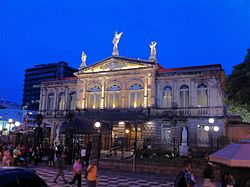 Front of National Theater in San Jose Costa Rica night.jpg