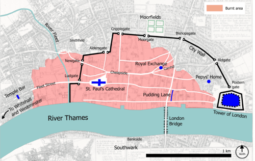 Archivo:Great fire of london map