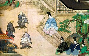 Archivo:Honen shonin eden - Honen meet Kujo Kanezane
