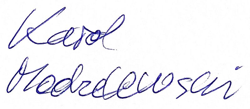 Karol Modzelewski, signature