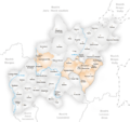 Karte Gemeinden des Bezirks Gros-de-Vaud 2011