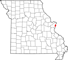 Map of Missouri highlighting Saint Louis City.svg