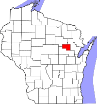 Archivo:Map of Wisconsin highlighting Menominee County