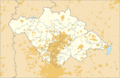 Mexico Tlaxcala location map (urban areas)