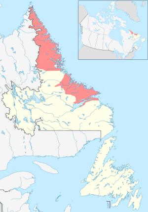 Archivo:Nunatsiavut in Newfoundland and Labrador