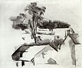 Paul Cézanne- Rooftops and Tree